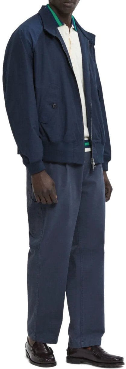 BARACUTA G9 HARRINGTON NAVY BOMBER JACKET Blauw