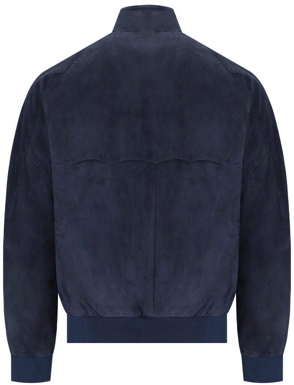 Baracuta BARACUTA G9 SUÈDE NAVY BOMBER JACKET Blauw
