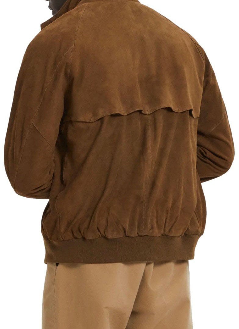 Baracuta BARACUTA G9 SUÈDE DARK OLIVE BOMBER JACKET Groen
