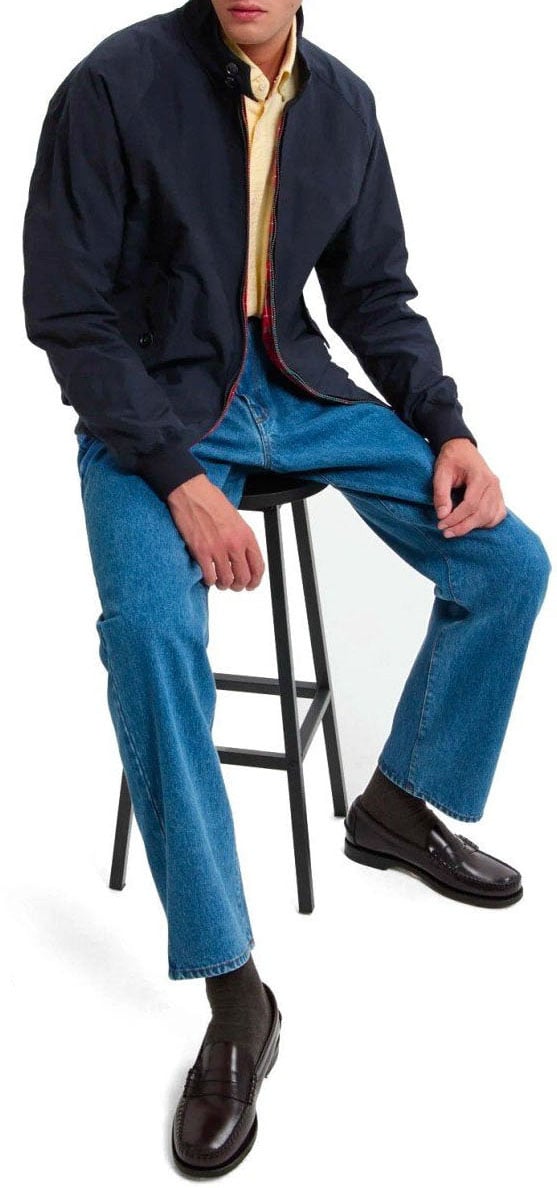 Baracuta BARACUTA G9 HARRINGTON DARK NAVY BOMBER JACKET Blauw