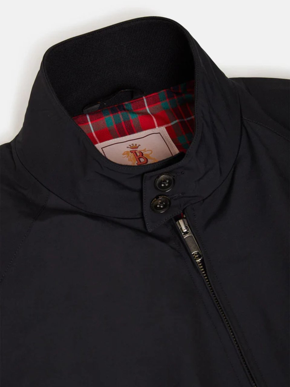 Baracuta G9 Classic Black Tartan Bomber Jacket Zwart