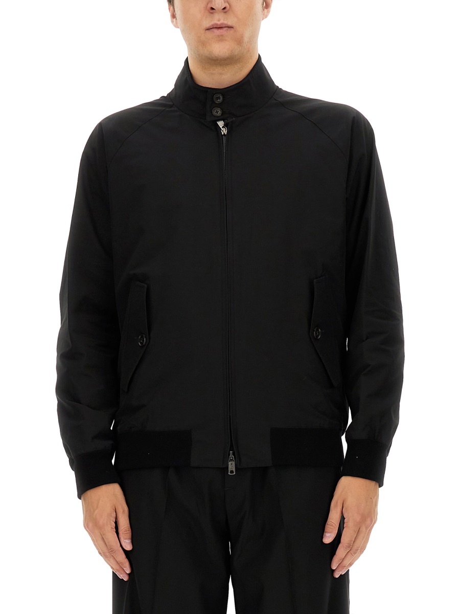 Baracuta Black Classic Harrington Zip Jacket Zwart