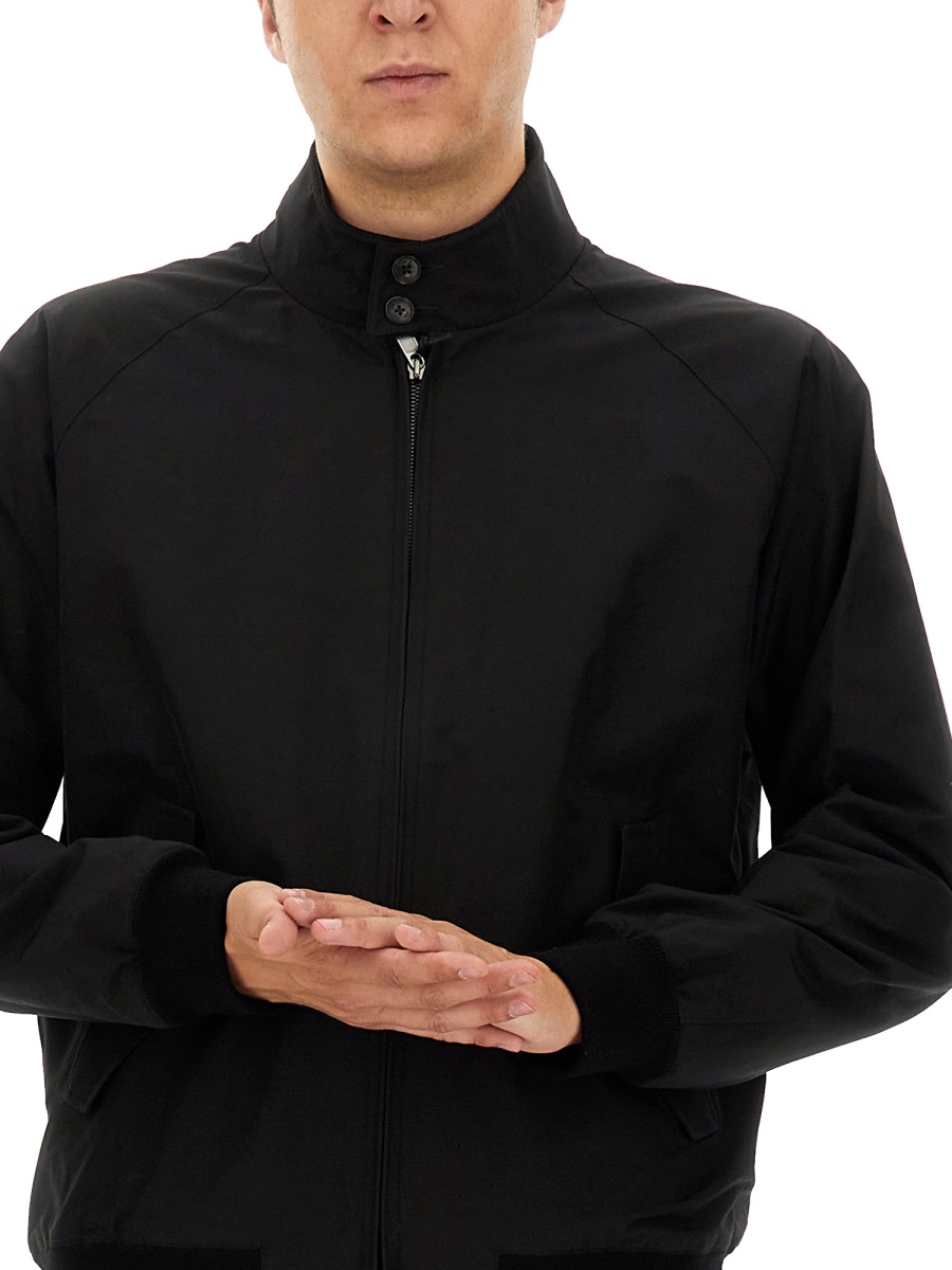 Baracuta Black Classic Harrington Zip Jacket Zwart