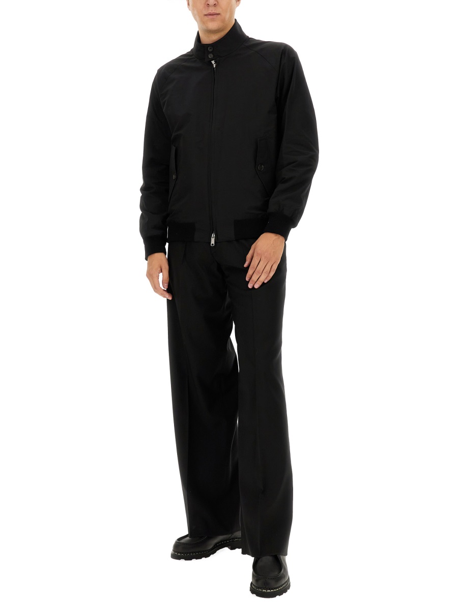 Baracuta Black Classic Harrington Zip Jacket Zwart