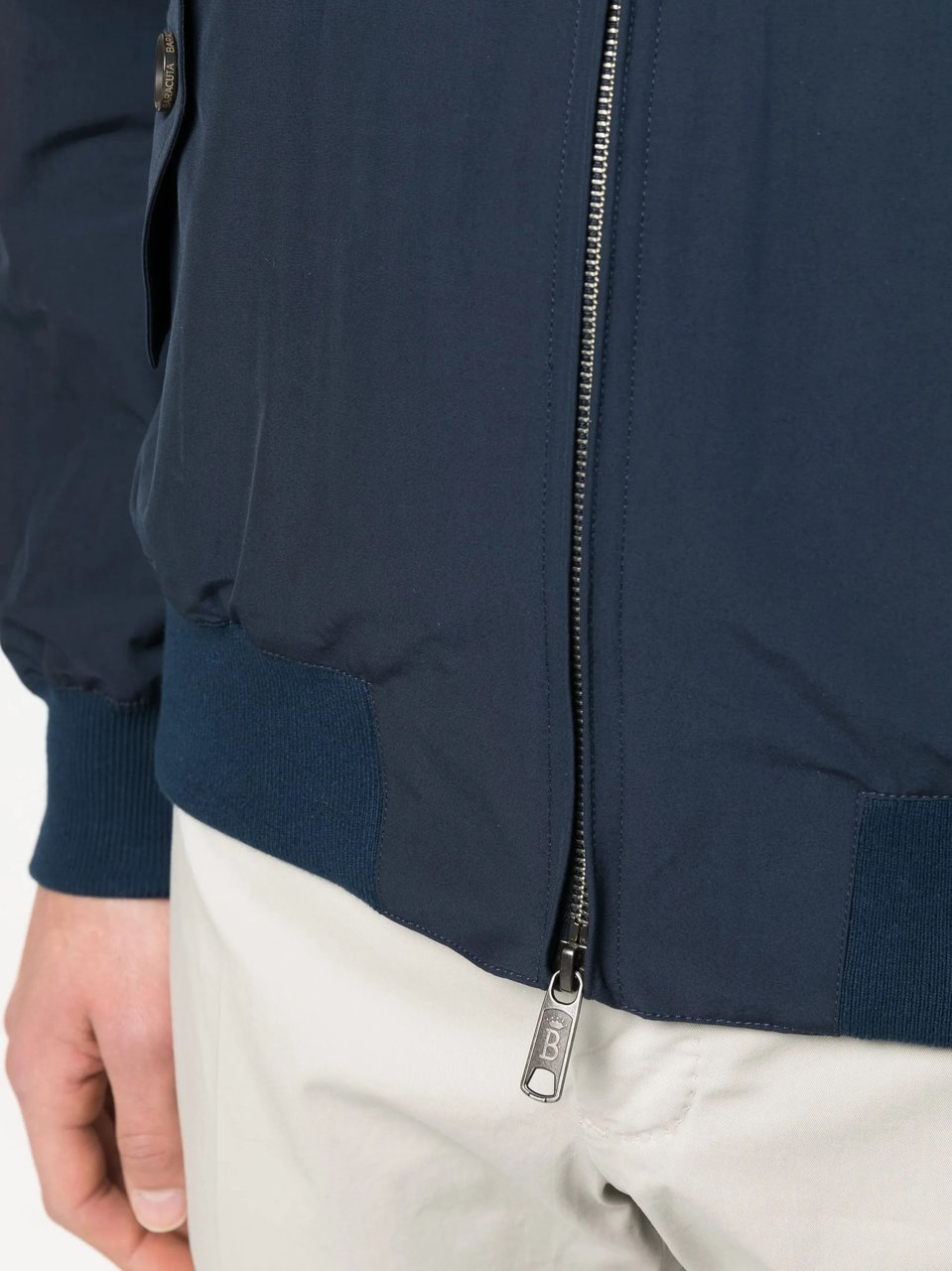 Baracuta G9 Harrington High Ribbed Collar Jacket Zwart