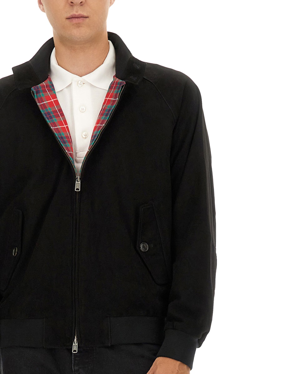 Baracuta Black Classic Bomber Tartan Jacket Zwart