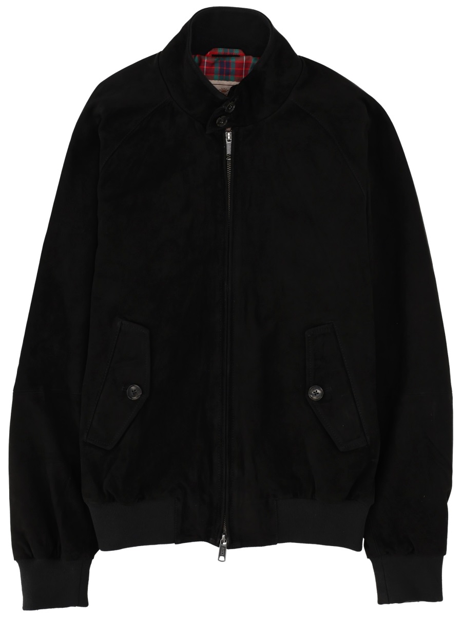 Baracuta Black Classic Bomber Tartan Jacket Zwart