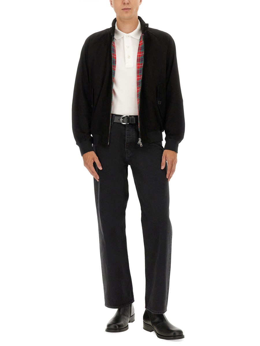 Baracuta Black Classic Bomber Tartan Jacket Zwart