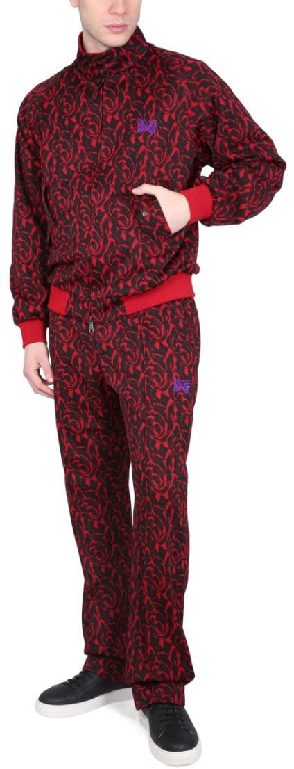 Baracuta Red Pants With Logo And Pattern Rood