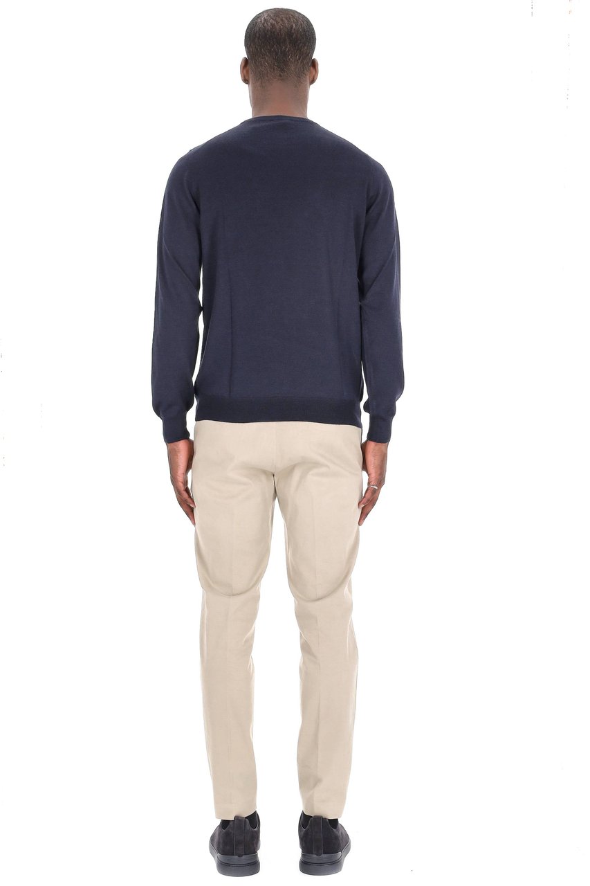 Barba Cashmere and Silk Crewneck Sweater Zwart