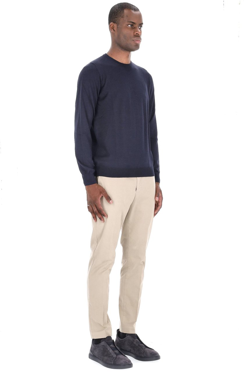 Barba Cashmere and Silk Crewneck Sweater Zwart