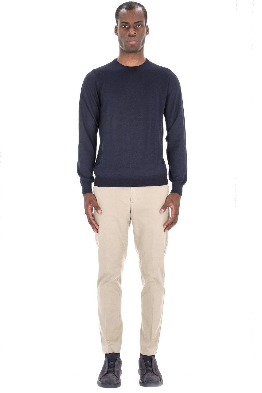 Barba Cashmere and Silk Crewneck Sweater Zwart