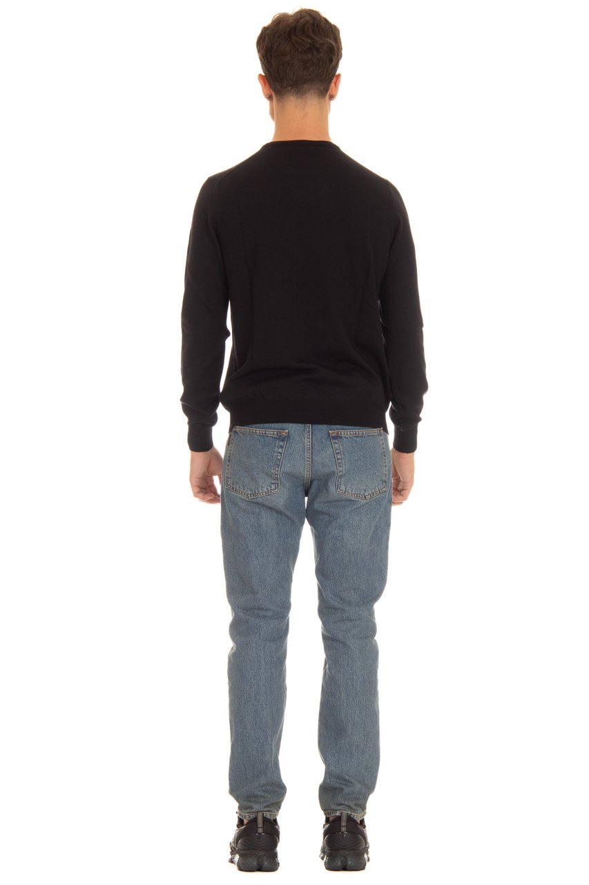 Barba Extrafin Virgin Wool Crewneck Sweater Zwart