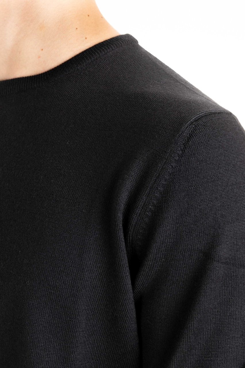 Barba Extrafin Virgin Wool Crewneck Sweater Zwart