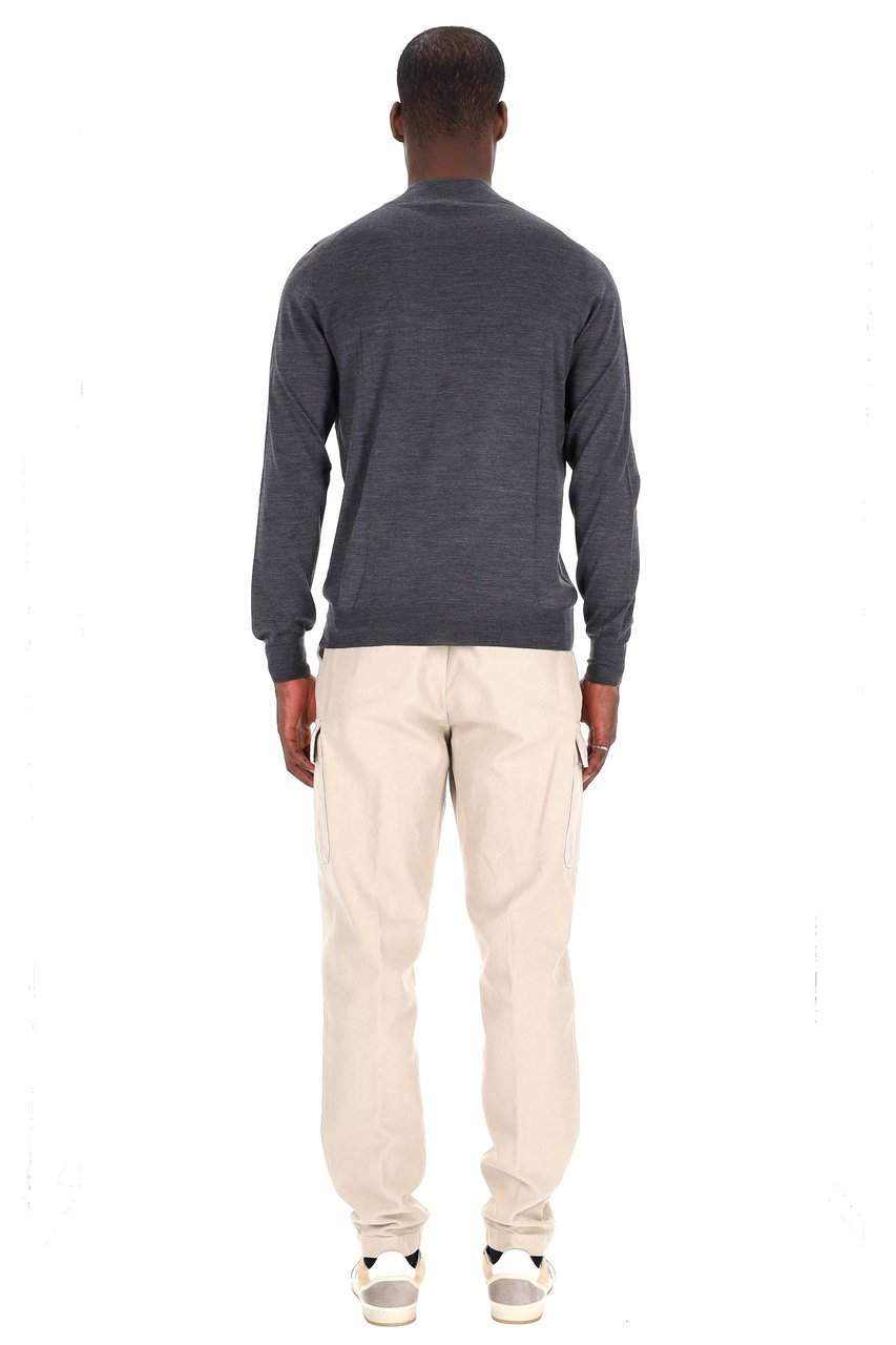 Barba Virgin Wool Turtleneck Sweater Neutraal