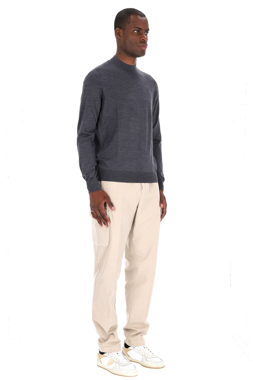 Barba Virgin Wool Turtleneck Sweater Neutraal