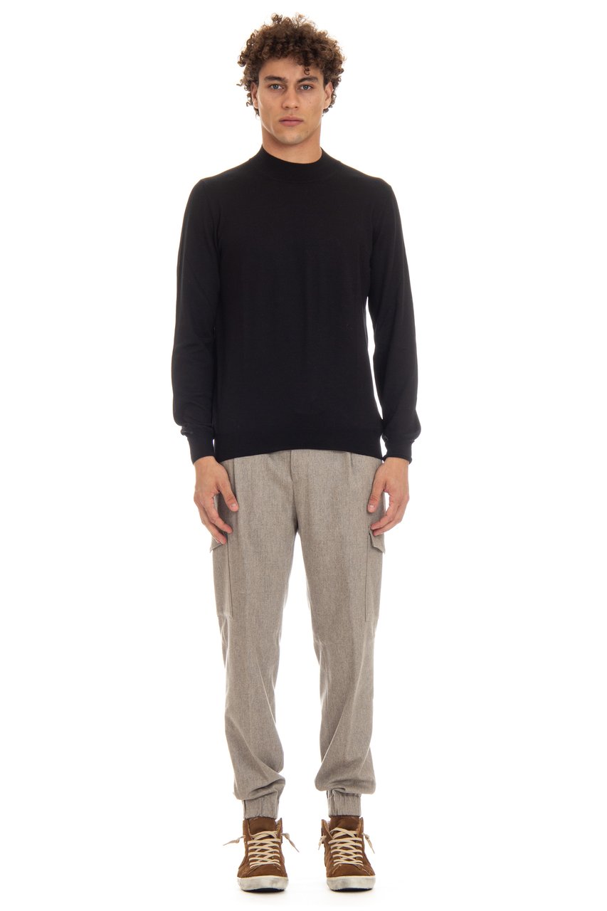 Barba Extrafin Virgin Wool Turtleneck Zwart