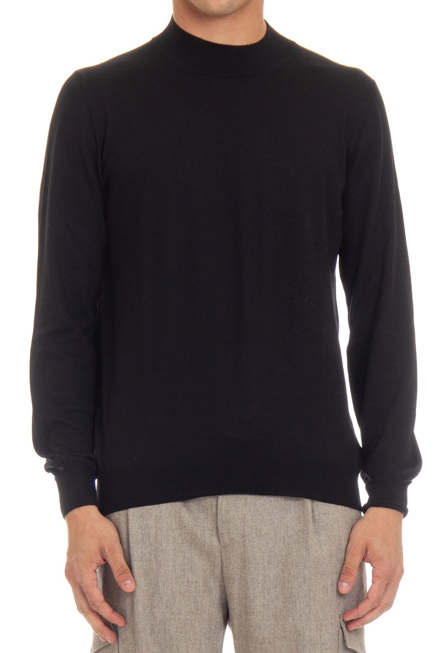 Barba Extrafin Virgin Wool Turtleneck Zwart