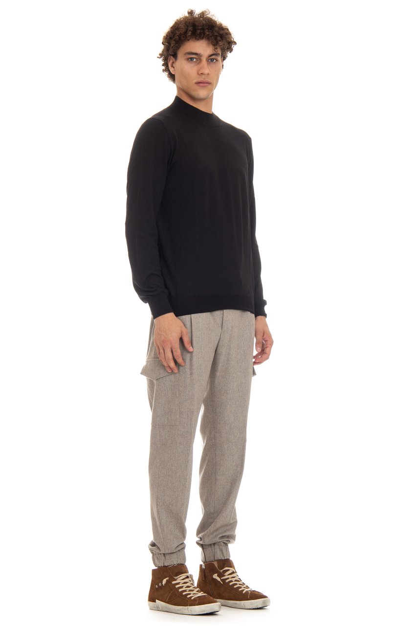 Barba Extrafin Virgin Wool Turtleneck Zwart