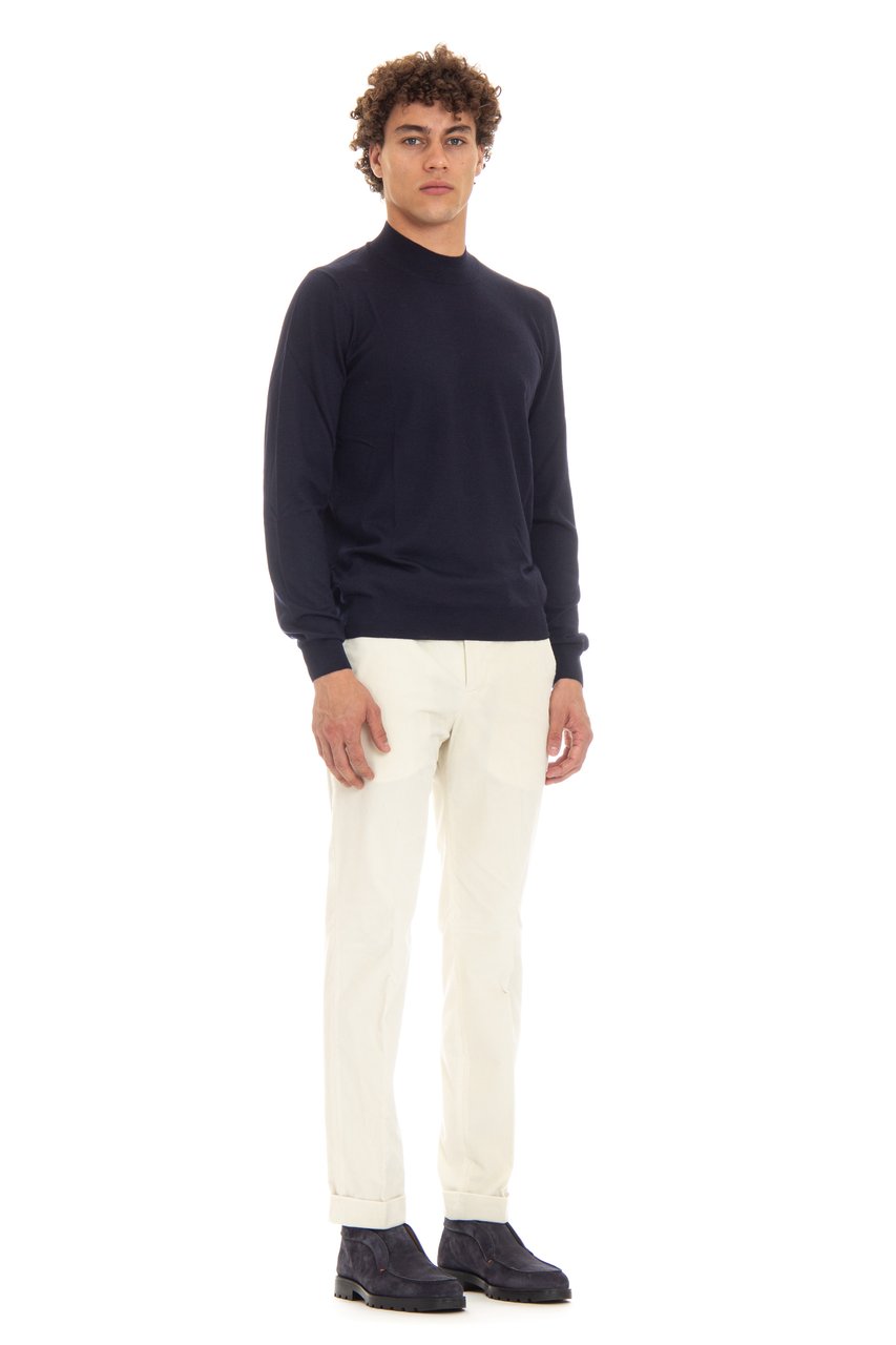 Barba Extrafin Virgin Wool Turtleneck Sweater Zwart