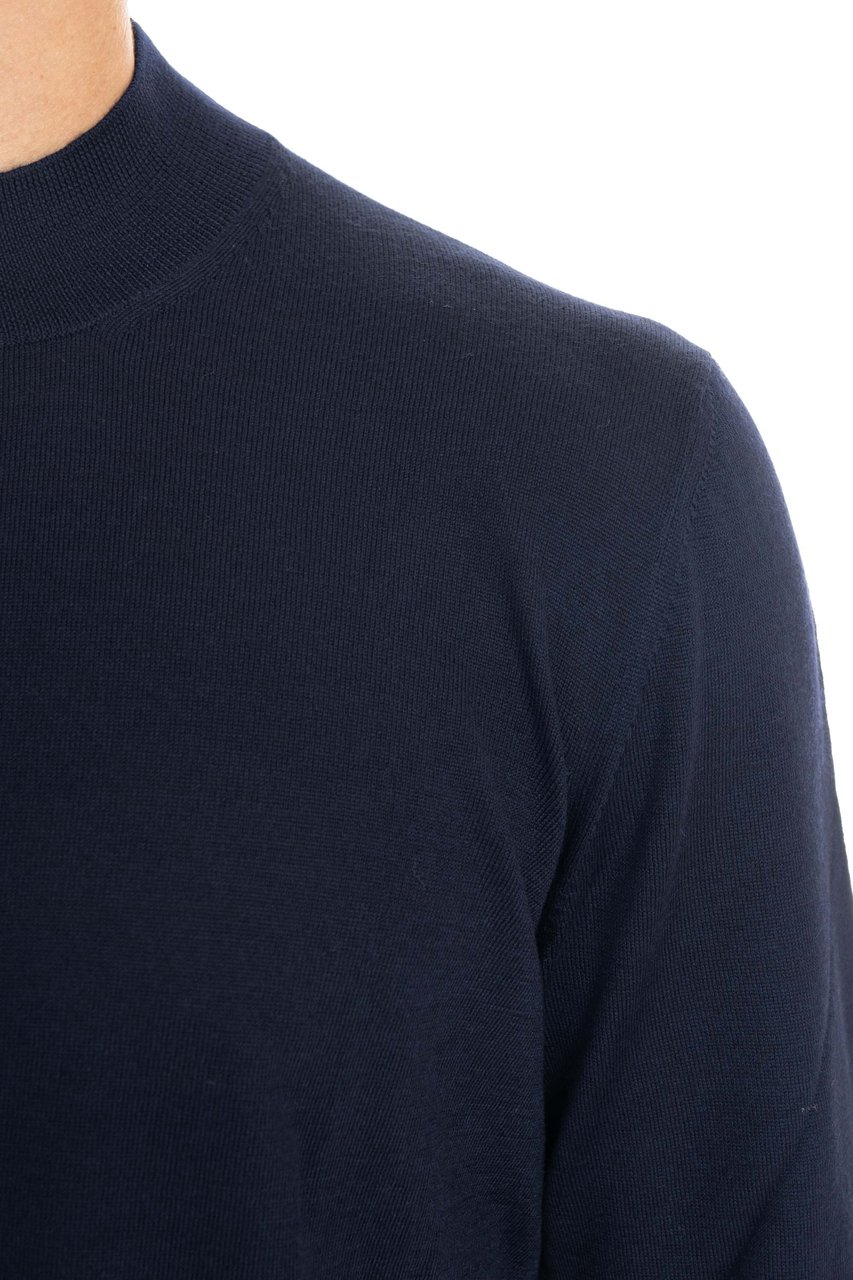 Barba Extrafin Virgin Wool Turtleneck Sweater Zwart