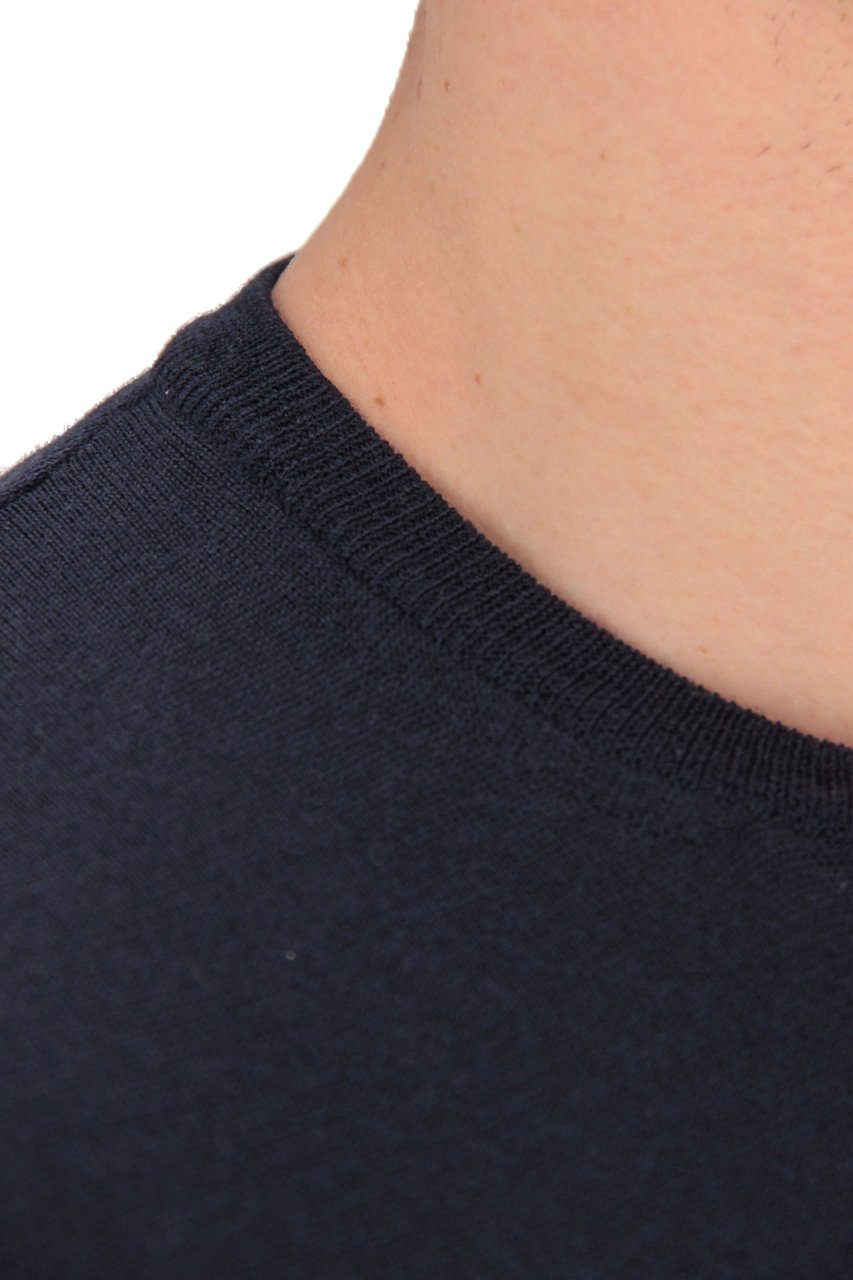 Barba Fine Wool-Cashmere Crewneck Sweater Zwart