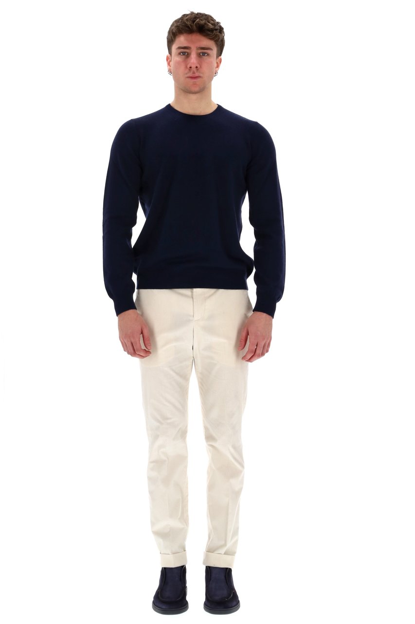 Barba Wool-Cashmere Crewneck Sweater Zwart
