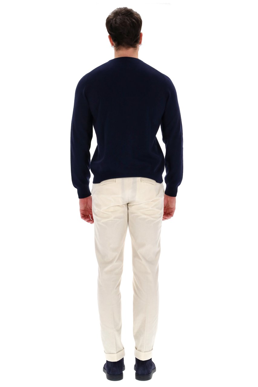 Barba Wool-Cashmere Crewneck Sweater Zwart