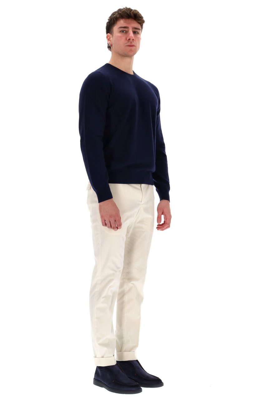 Barba Wool-Cashmere Crewneck Sweater Zwart