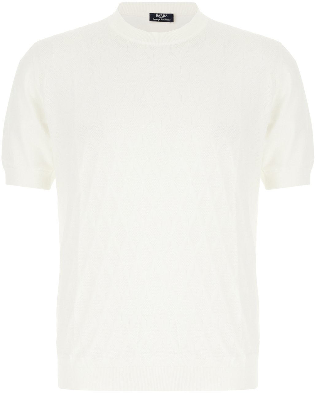 Barba Barba Ivory cotton polo shirt Neutraal