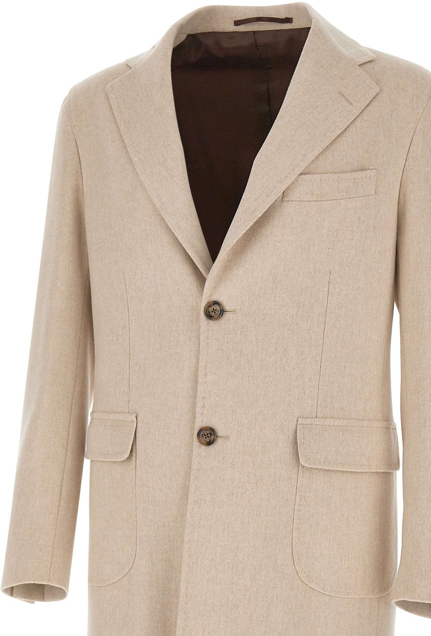 Barba Coats White Beige