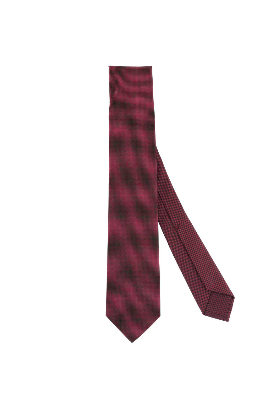 Barba 7-Fold Pure Silk Tailored Tie Maroon