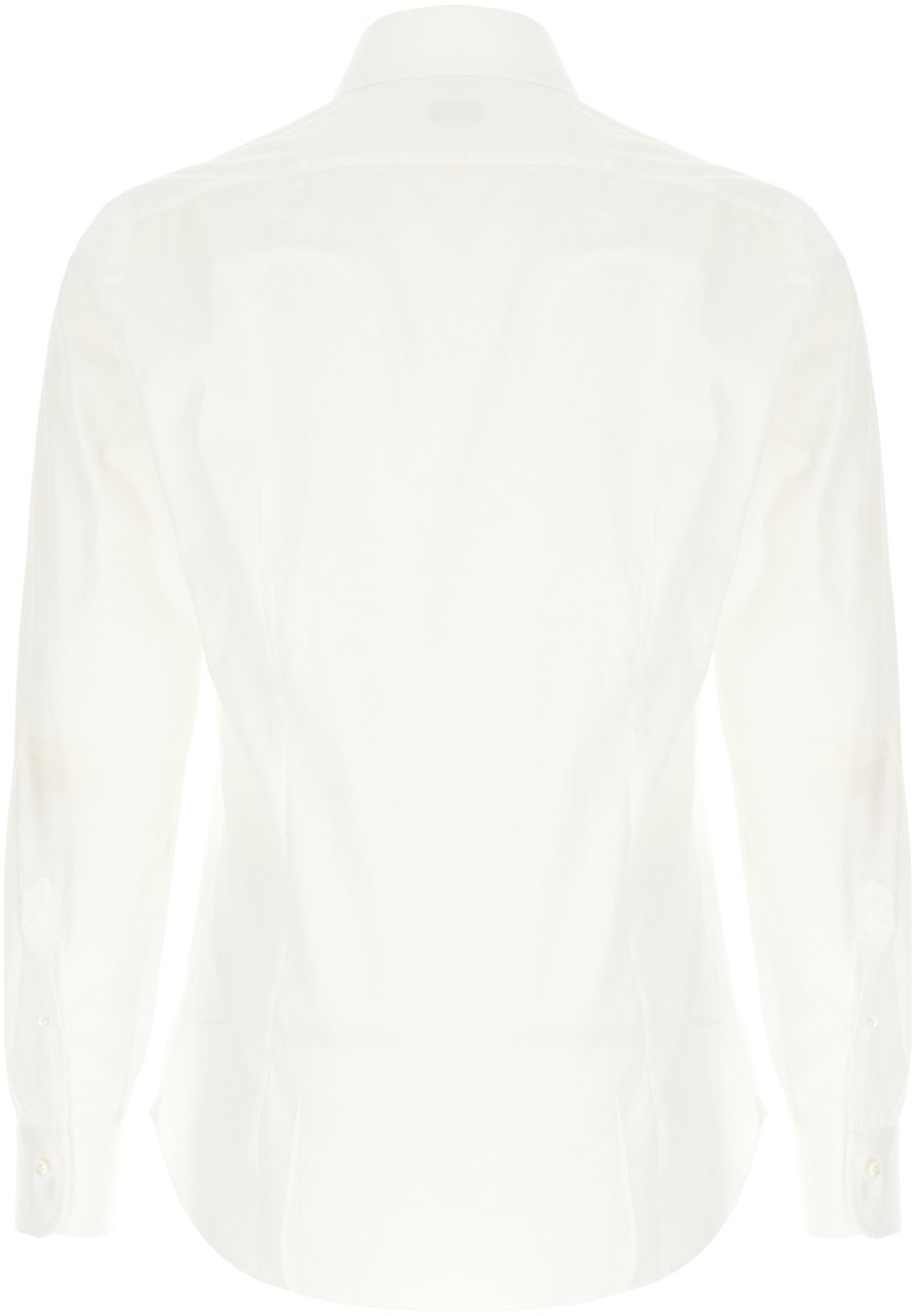 Barba White poplin shirt Wit