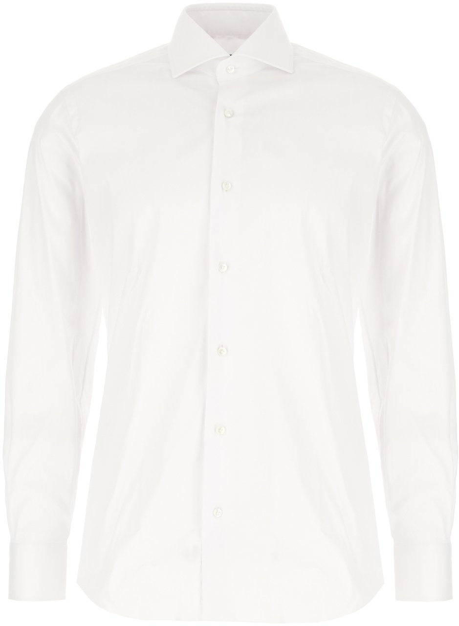 Barba Barba White poplin shirt Wit