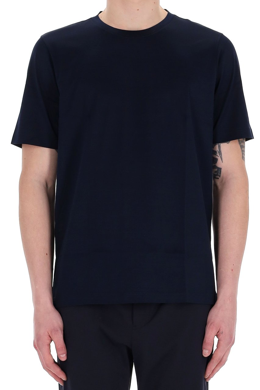 Barba Mercerized Cotton T-Shirt Zwart