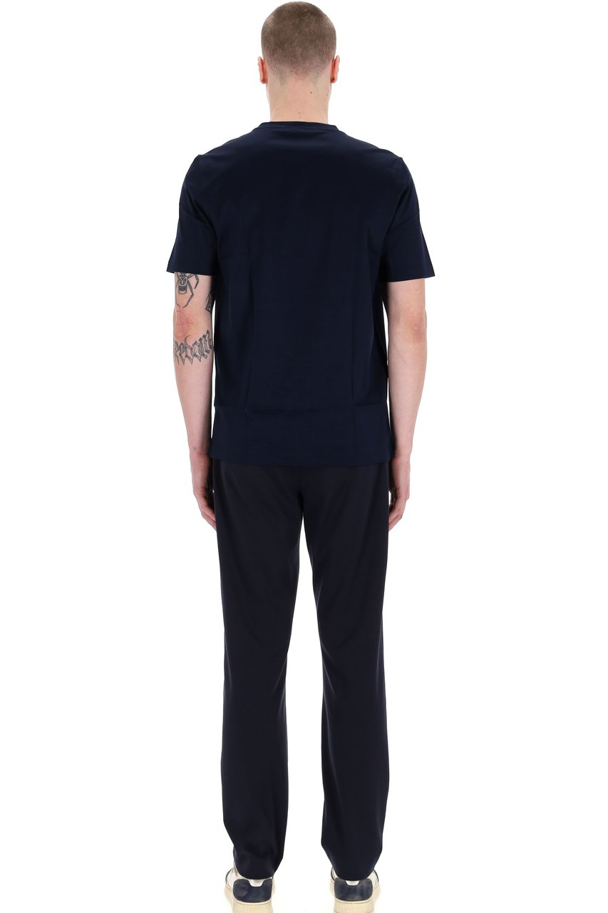 Barba Mercerized Cotton T-Shirt Zwart
