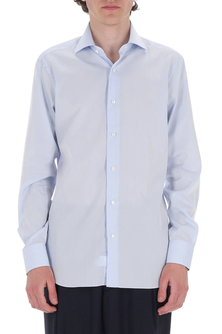 Barba Black Label Cotton Poplin Casual Shirt Wit