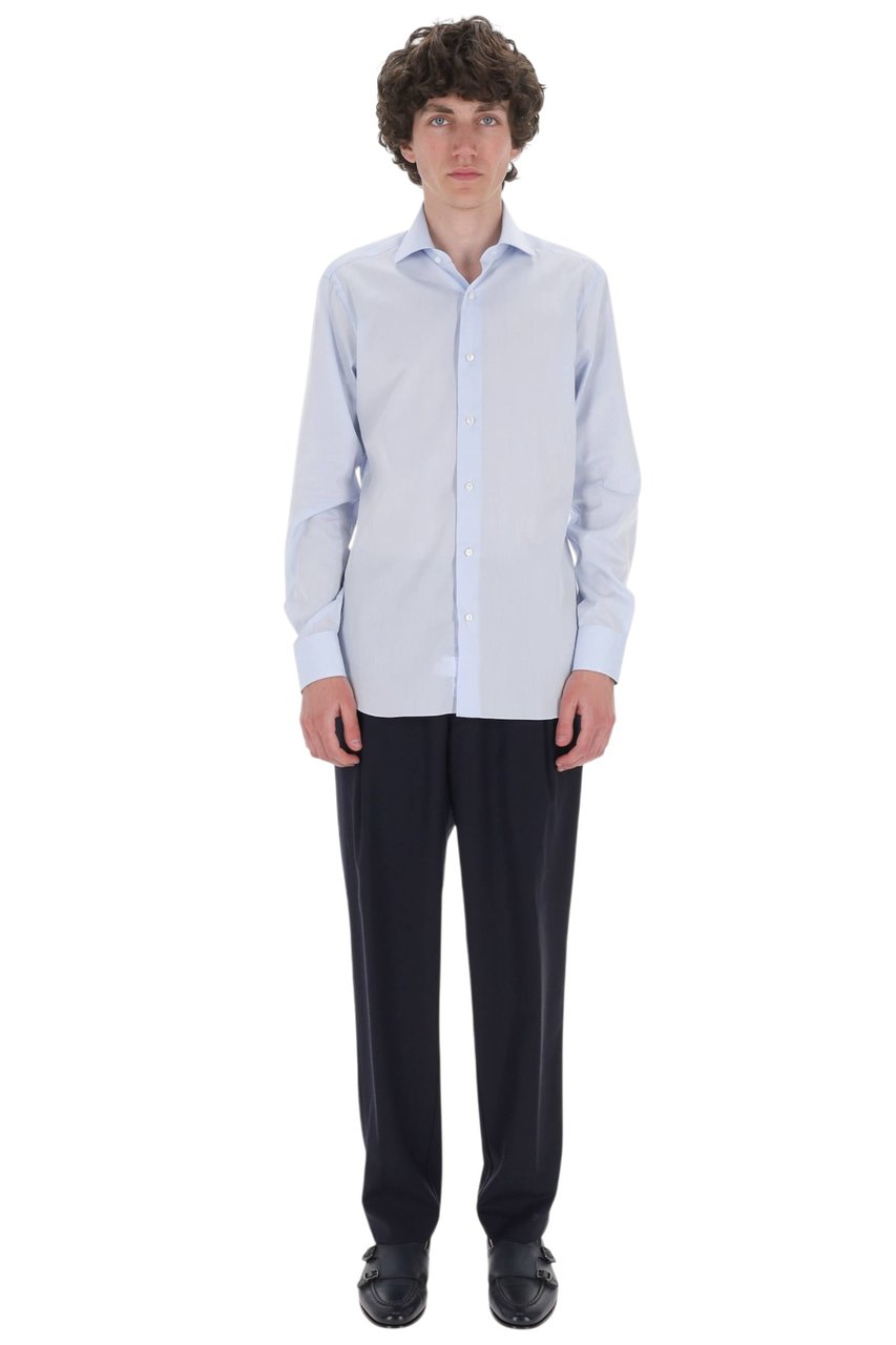 Barba Black Label Cotton Poplin Casual Shirt Wit