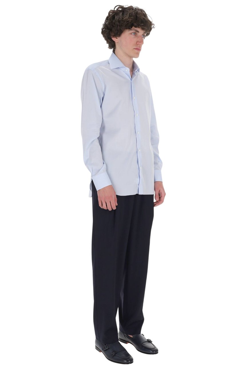 Barba Black Label Cotton Poplin Casual Shirt Wit