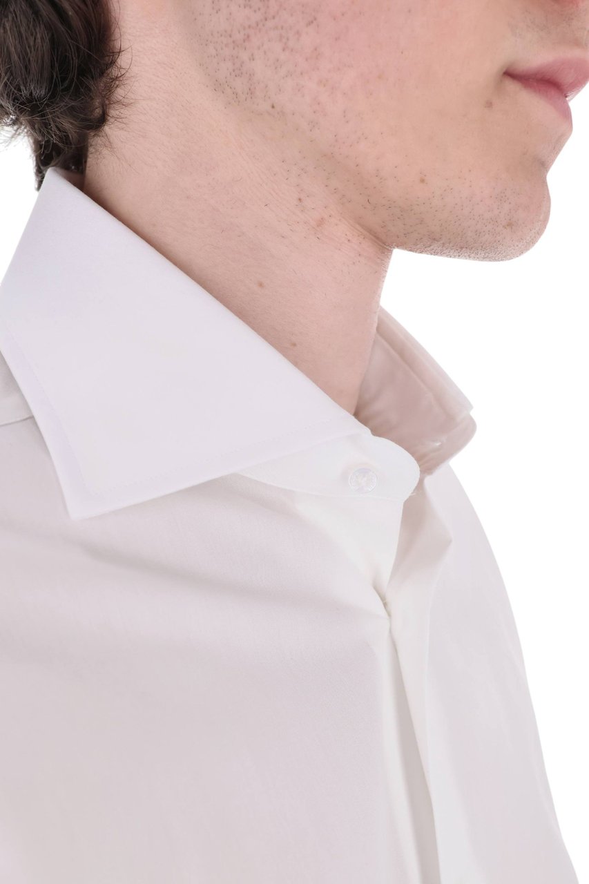 Barba Journey Label Cotton Casual Shirt Wit
