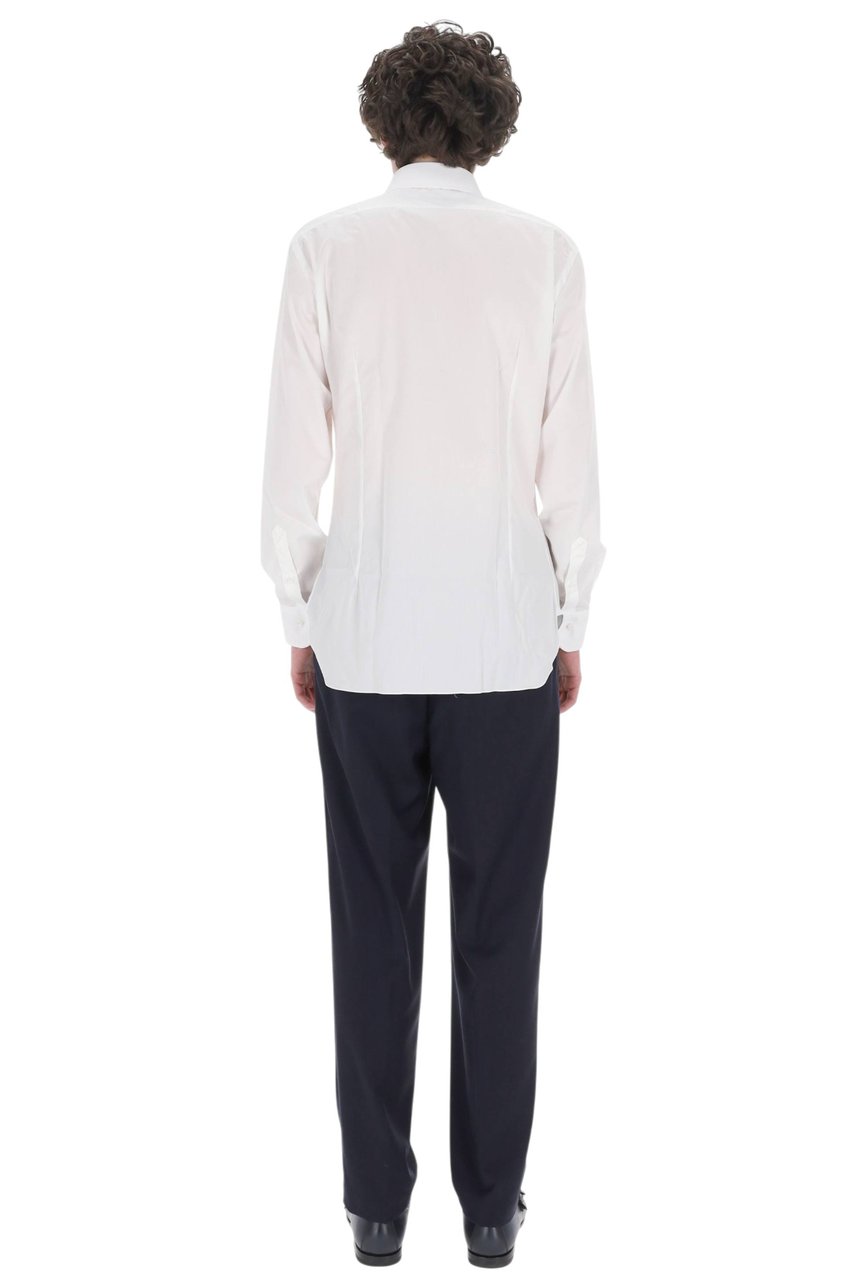 Barba Journey Label Cotton Casual Shirt Wit