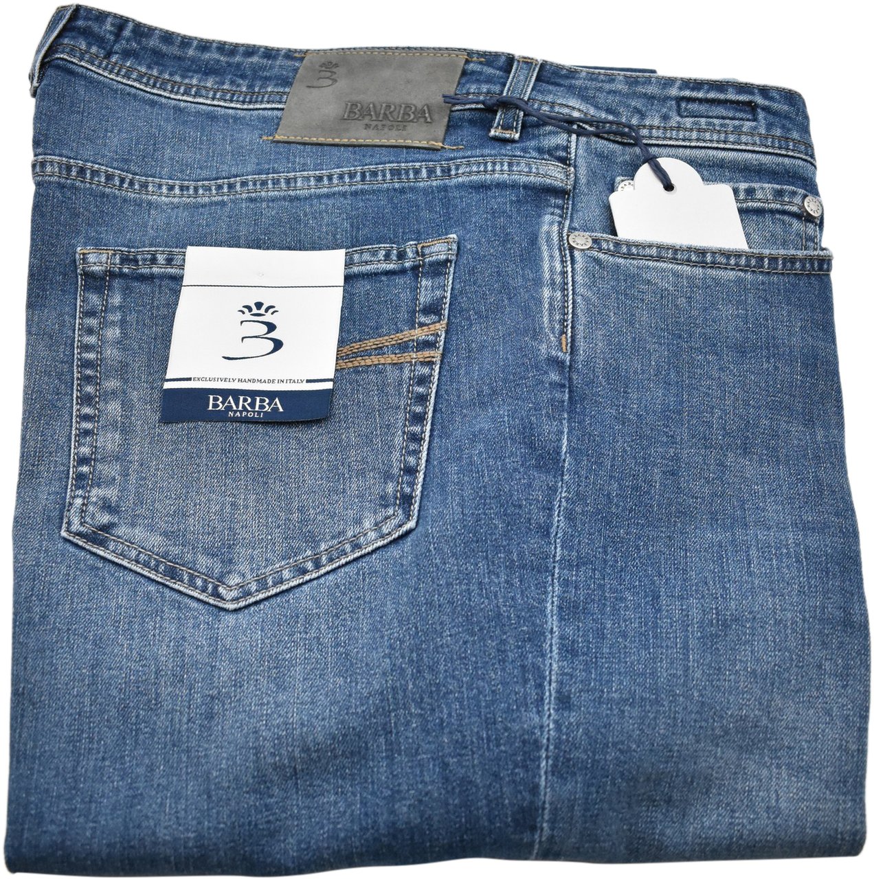 Barba Barba Jeans Denim Blauw