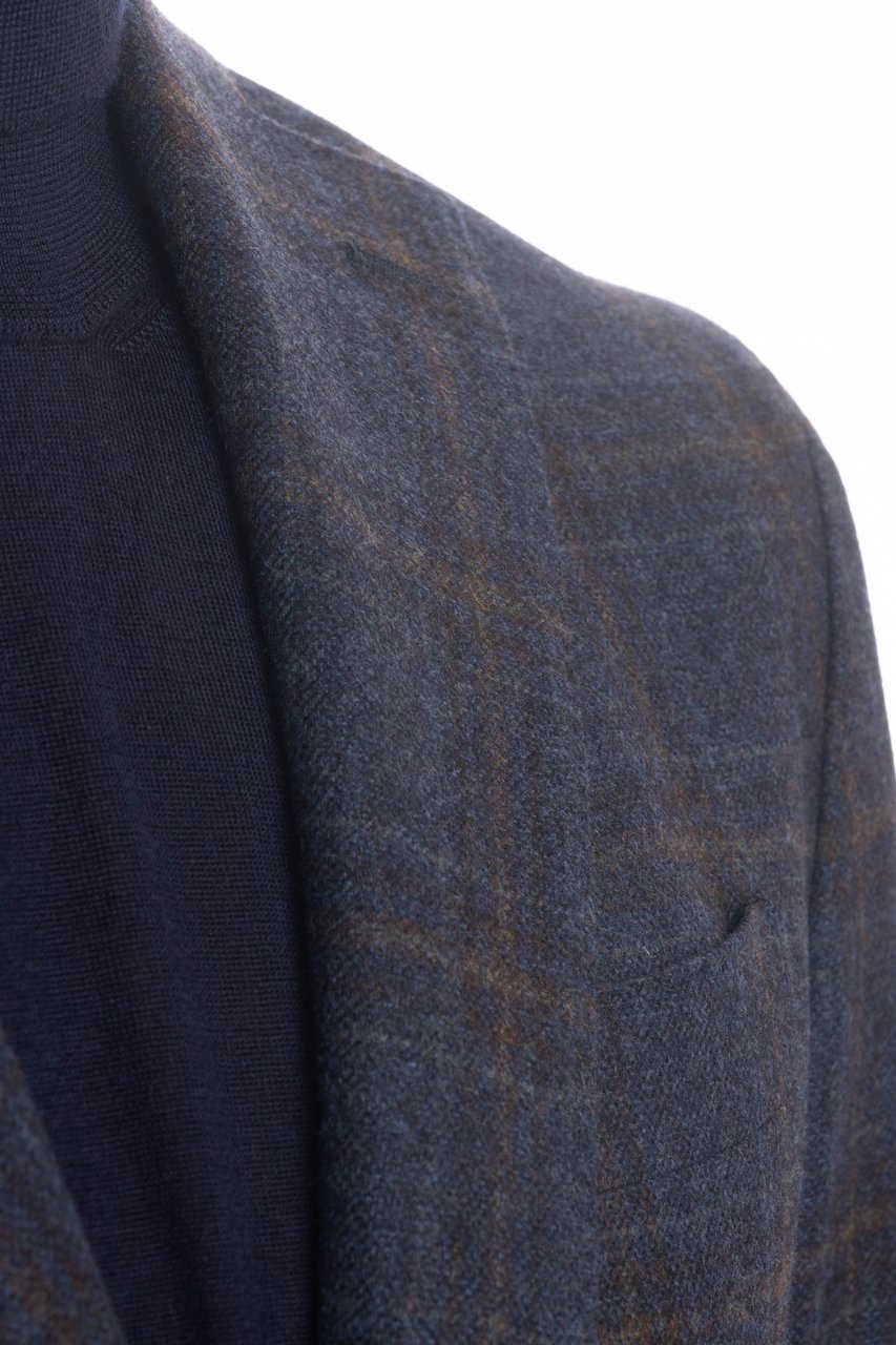 Barba Prince of Wales Tailored Jacket Zwart