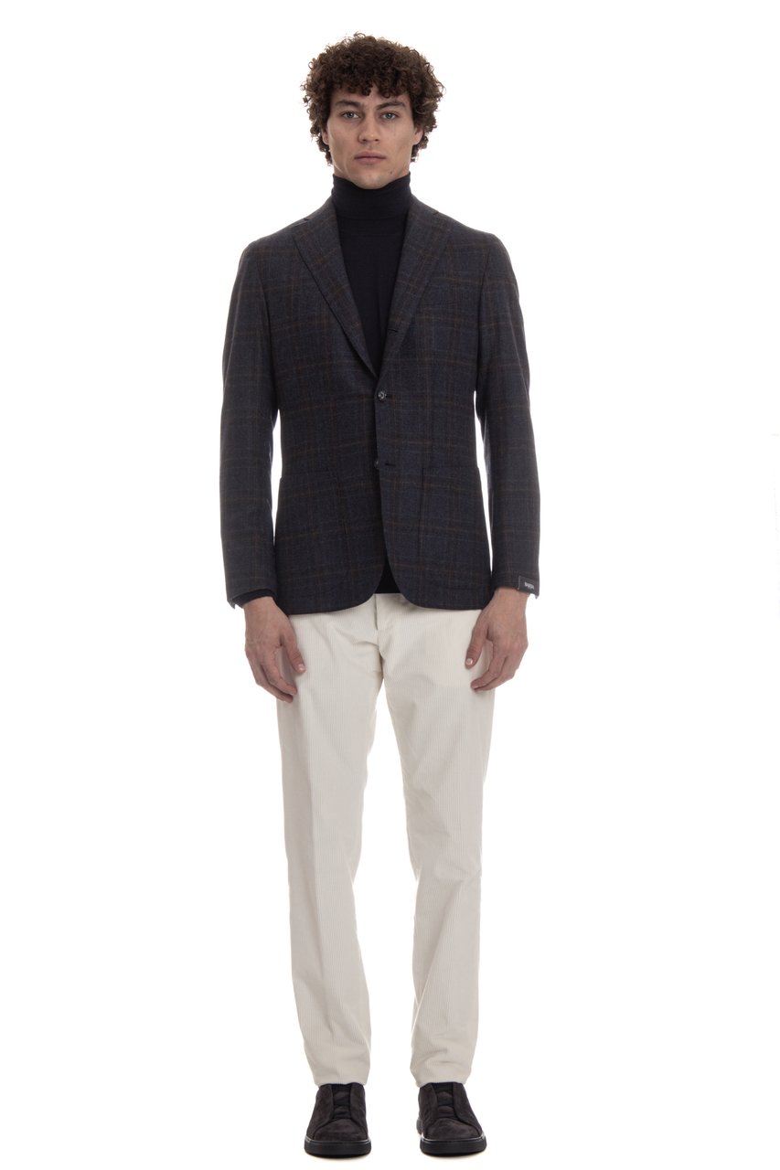 Barba Prince of Wales Tailored Jacket Zwart
