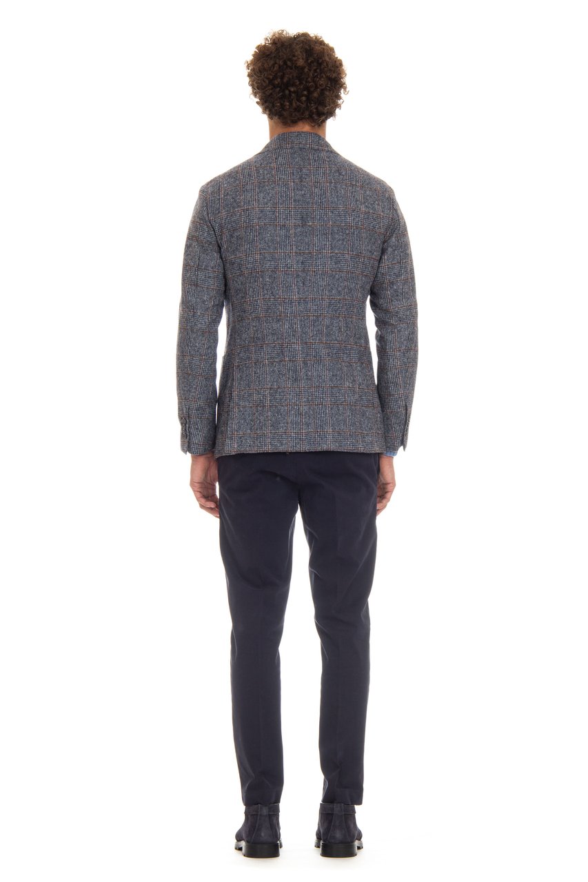 Barba Prince of Wales Alpaca-Wool Jacket Grijs