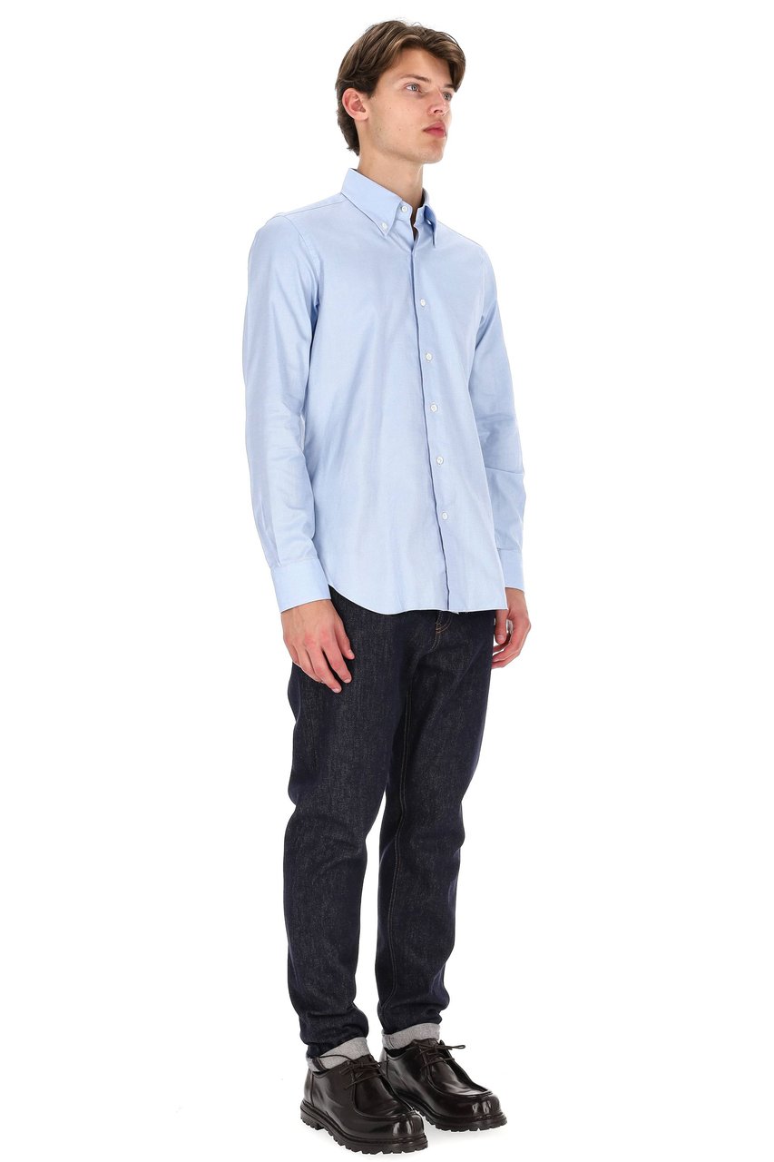 Barba Culto Line Oxford Button-Down Tailored Shirt Blauw