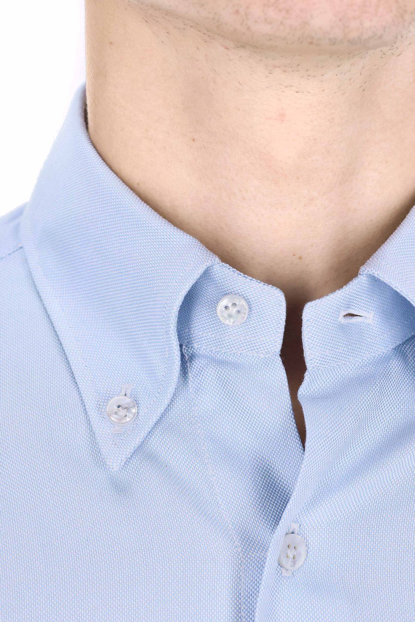 Barba Culto Line Oxford Button-Down Tailored Shirt Blauw