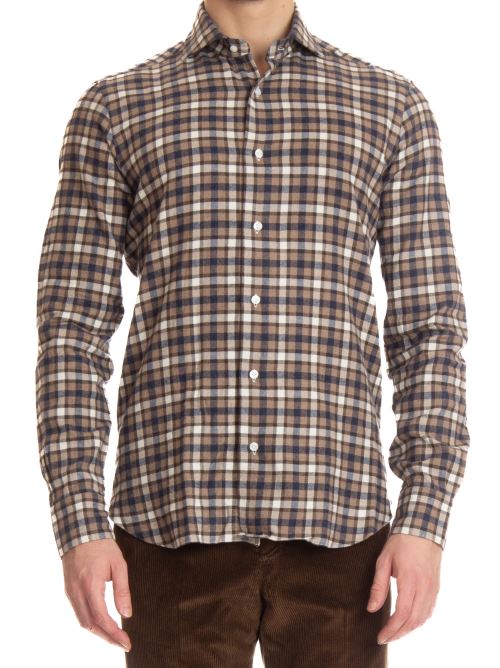 Barba Dandylife Check Print Shirt Zwart