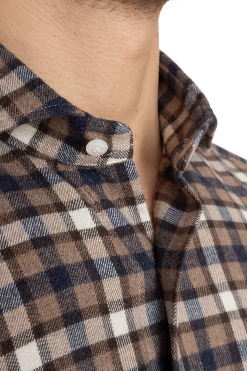 Barba Dandylife Check Print Shirt Zwart