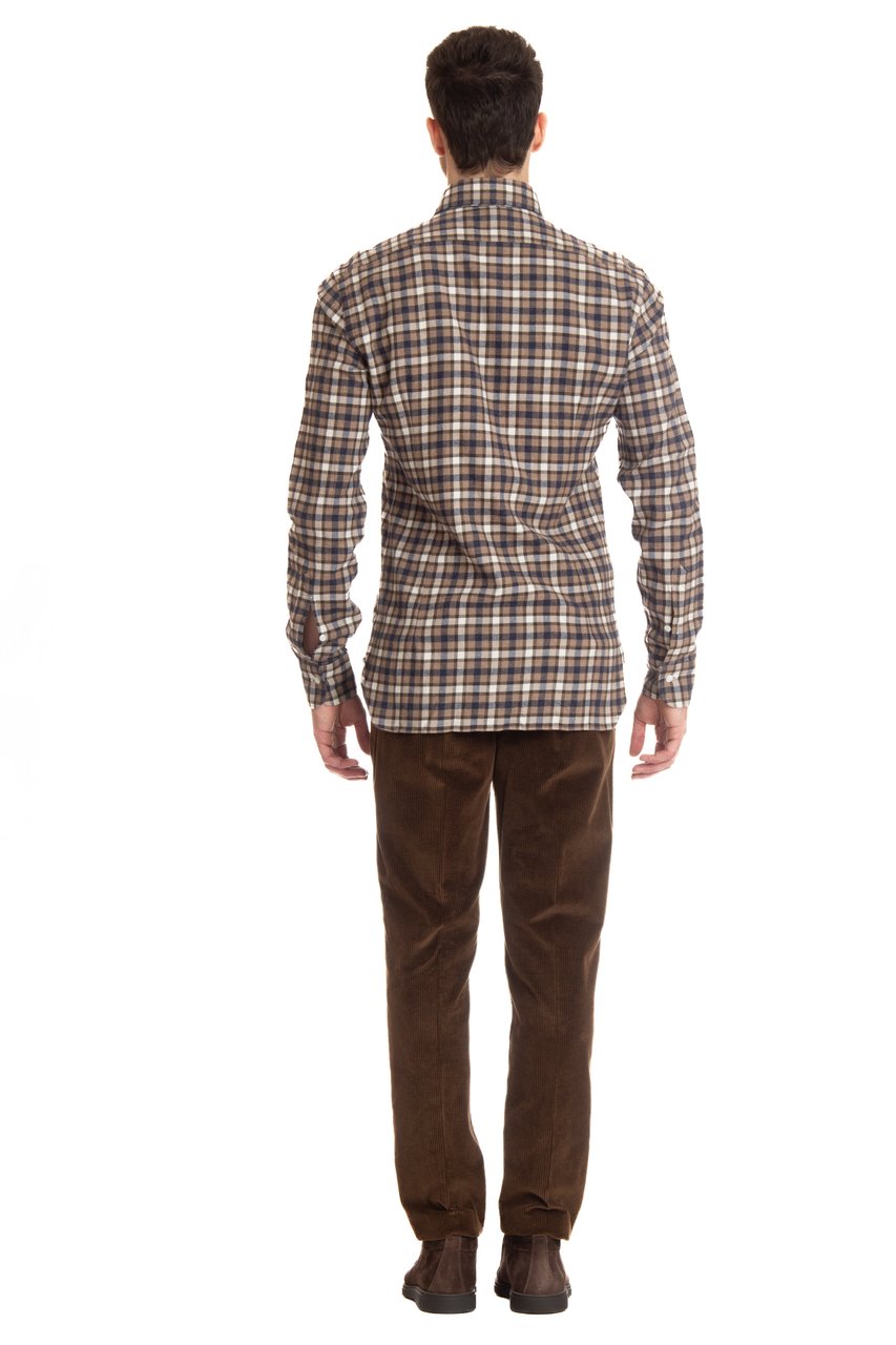 Barba Dandylife Check Print Shirt Zwart